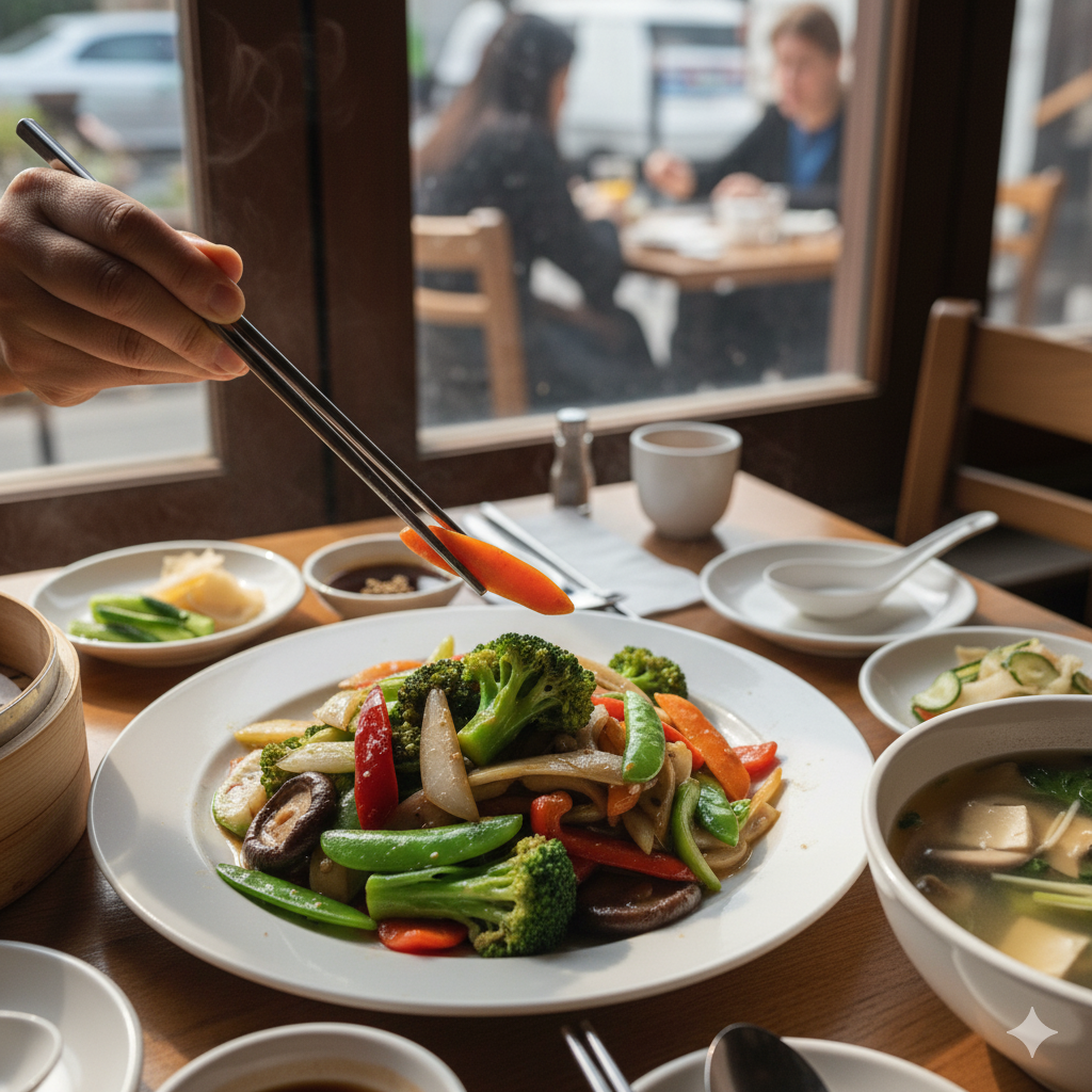 중국집 메뉴 선택하는 모습