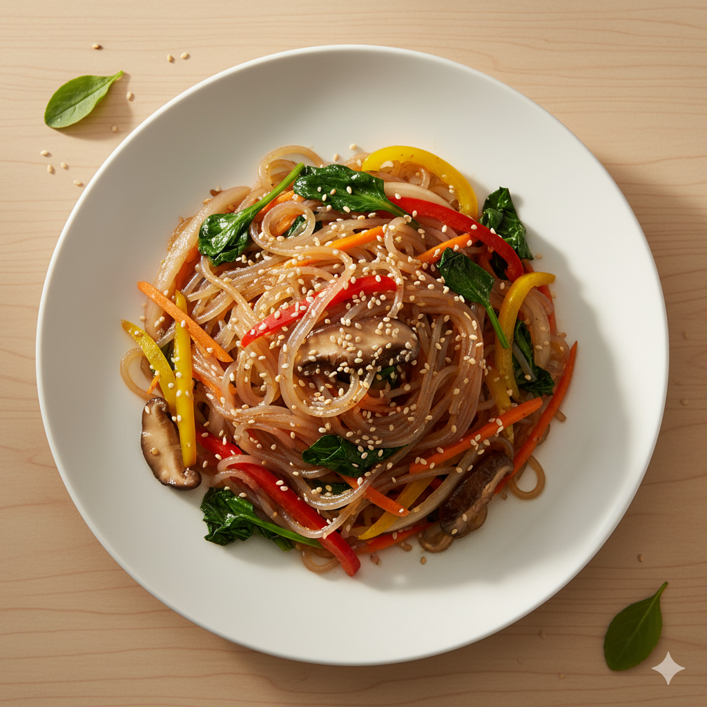 당뇨 환자를 위한 저탄수 착한 잡채 완성 요리