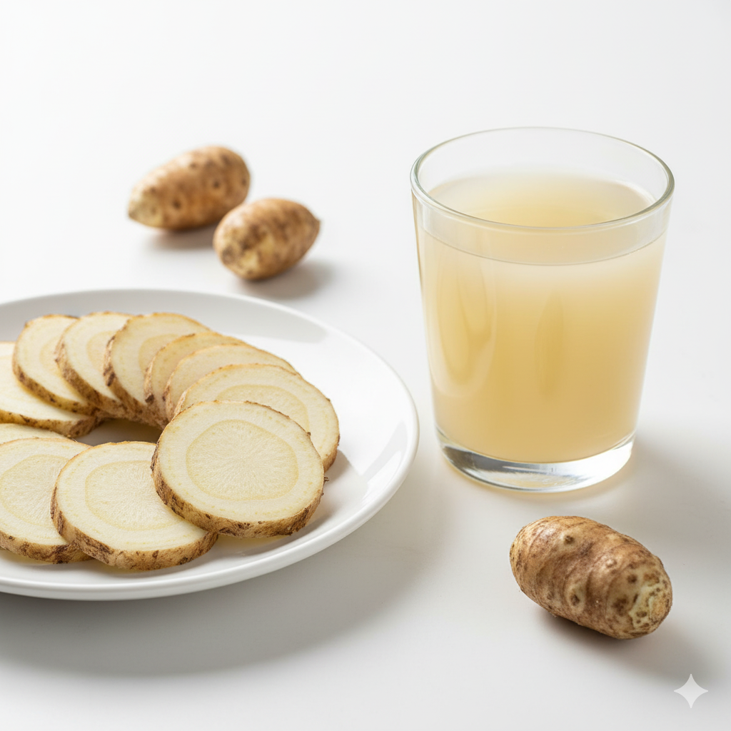 돼지감자 단면 이눌린 성분 건강 효능