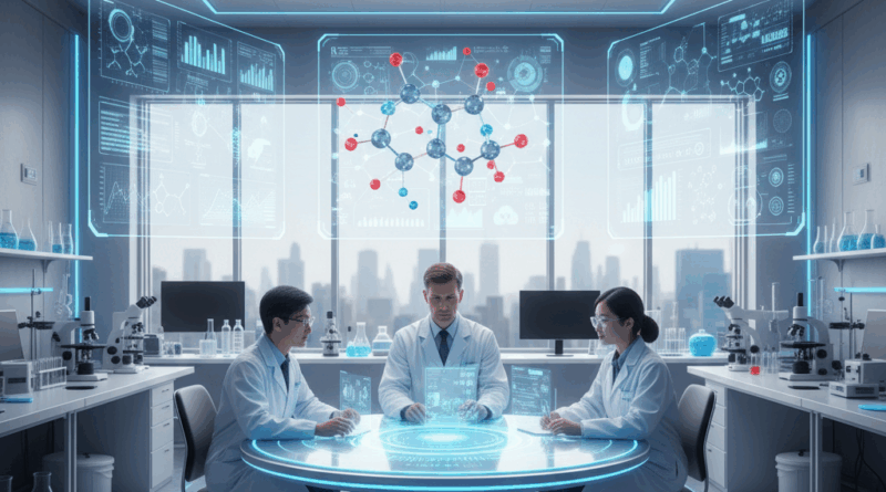 당뇨병 최신 연구 동향을 보여주는 첨단 의학 연구소 이미지