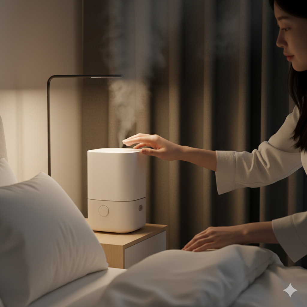 수면 환경 개선을 위한 백색소음기 사용