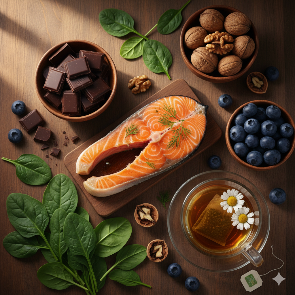 스트레스 해소에 도움이 되는 건강 식품들