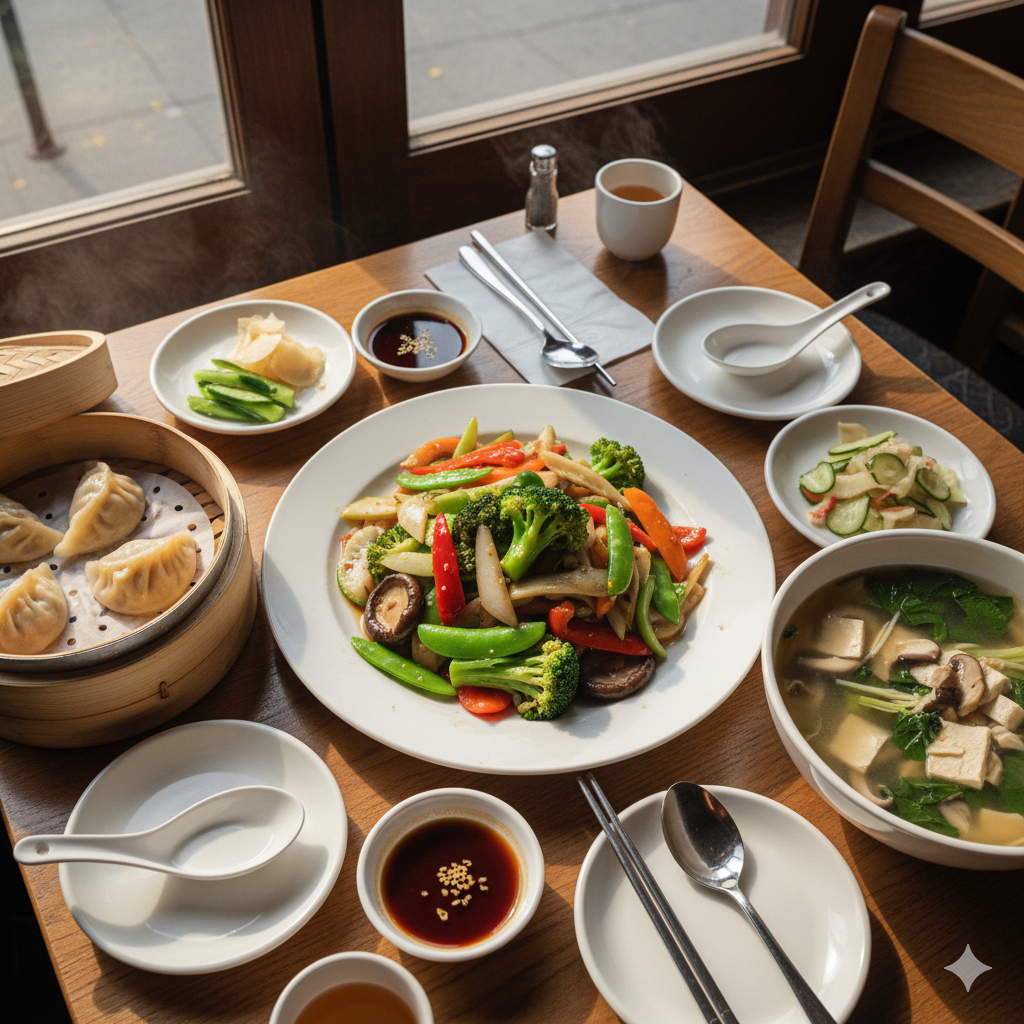 중국집 건강 메뉴 선택 가이드 채소 볶음과 찐만두