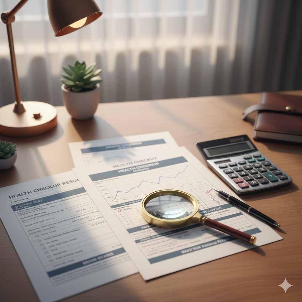 건강검진 결과 분석 장면