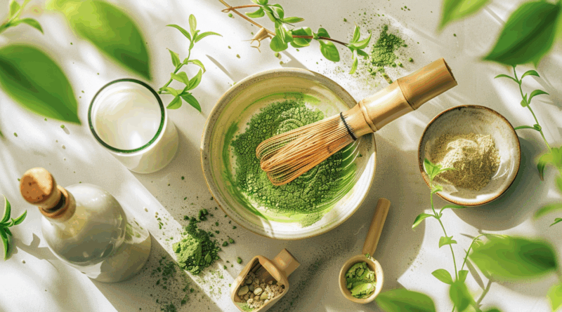 말차 카테킨 효능을 높이는 제로 슈거 말차 라떼 재료와 전통 다선