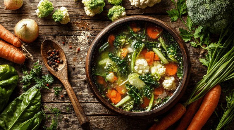 10분 완성 채소 수프 레시피, 면역력 증강 건강식