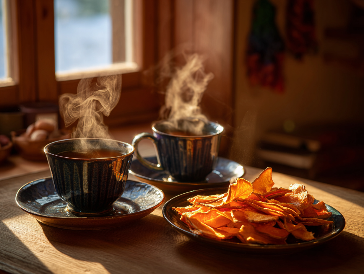 고구마 껍질차와 단호박 껍질 칩