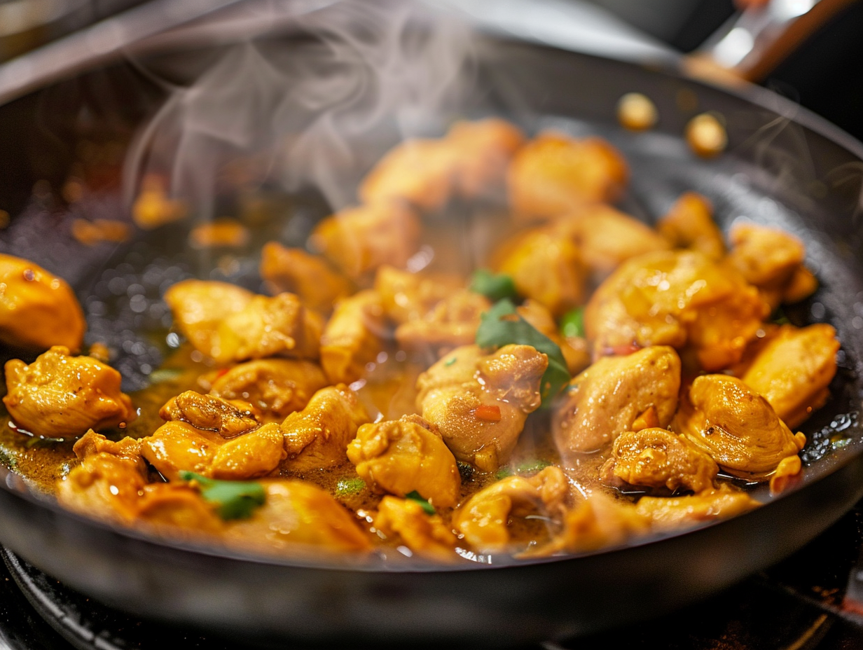 건강한 닭가슴살 카레 조리 과정