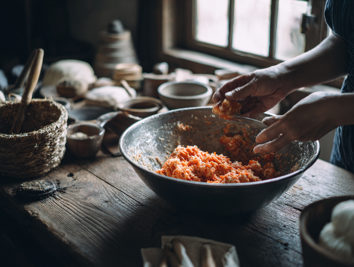 꽃게알 완자 만들기 과정