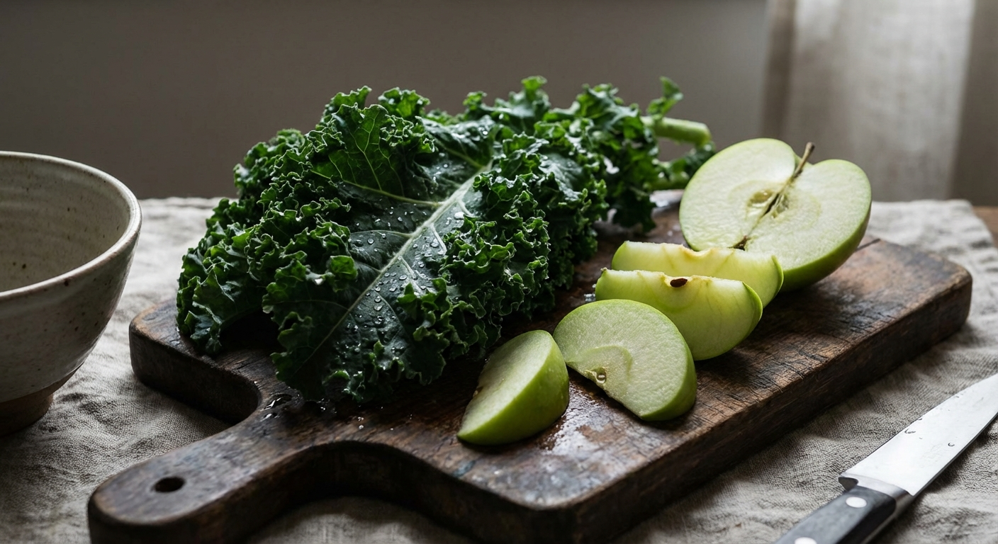 케일 사과 주스 효능 및 황금 레시피: 2주 만에 몸이 가벼워지는 아침 습관