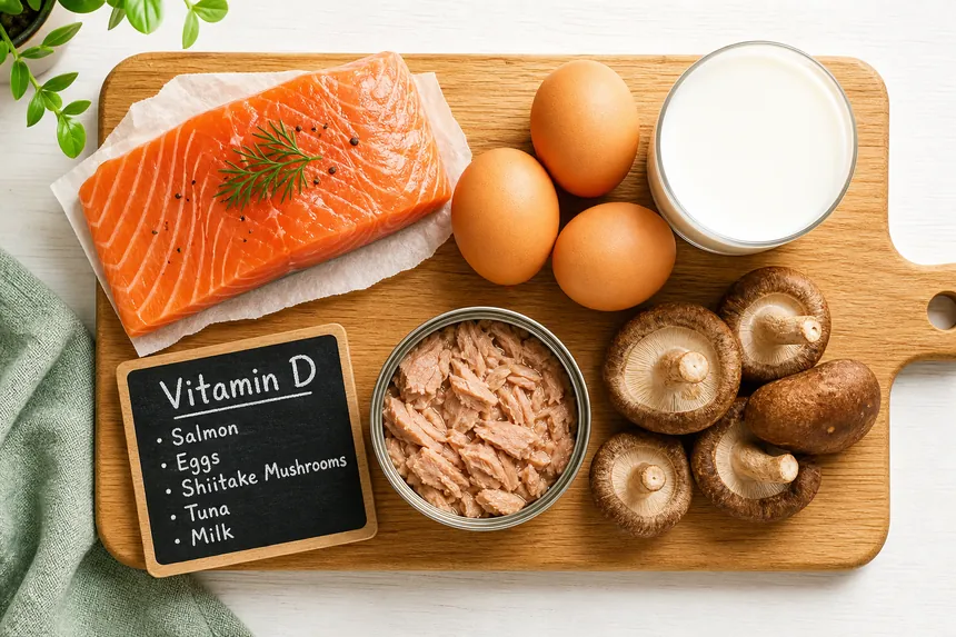 비타민 D 많은 음식 TOP 10 — 한국인 93% 부족, 햇빛 없이 채우는 방법